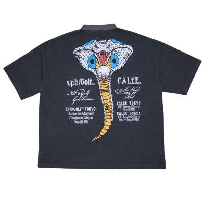キャリー x キャプテンズヘルム ゴルフ ヘンリーネック コブラ tシャツ