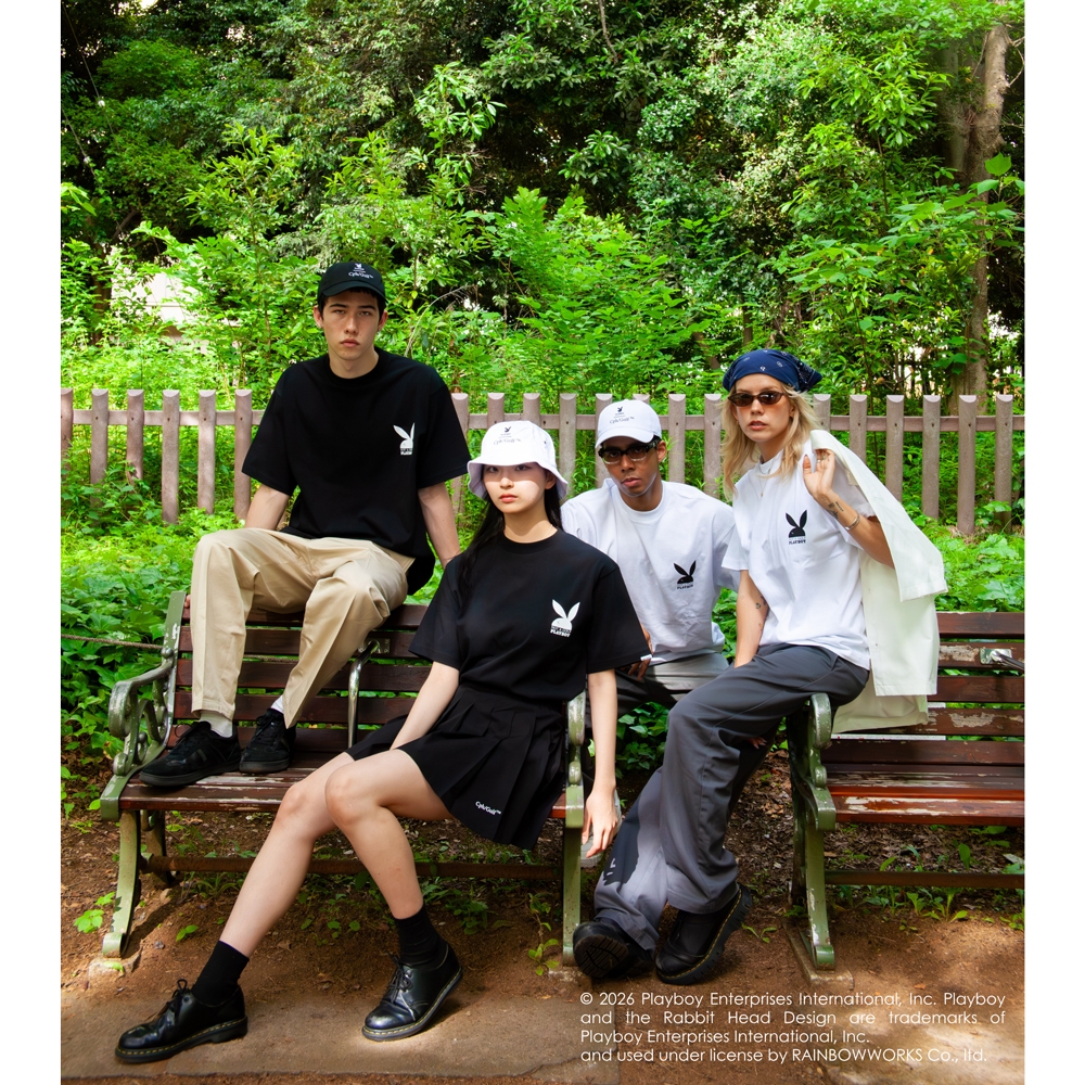 プレイボーイ x キャプテンズヘルム ゴルフバニー ロゴ リップ ストップ シャツ