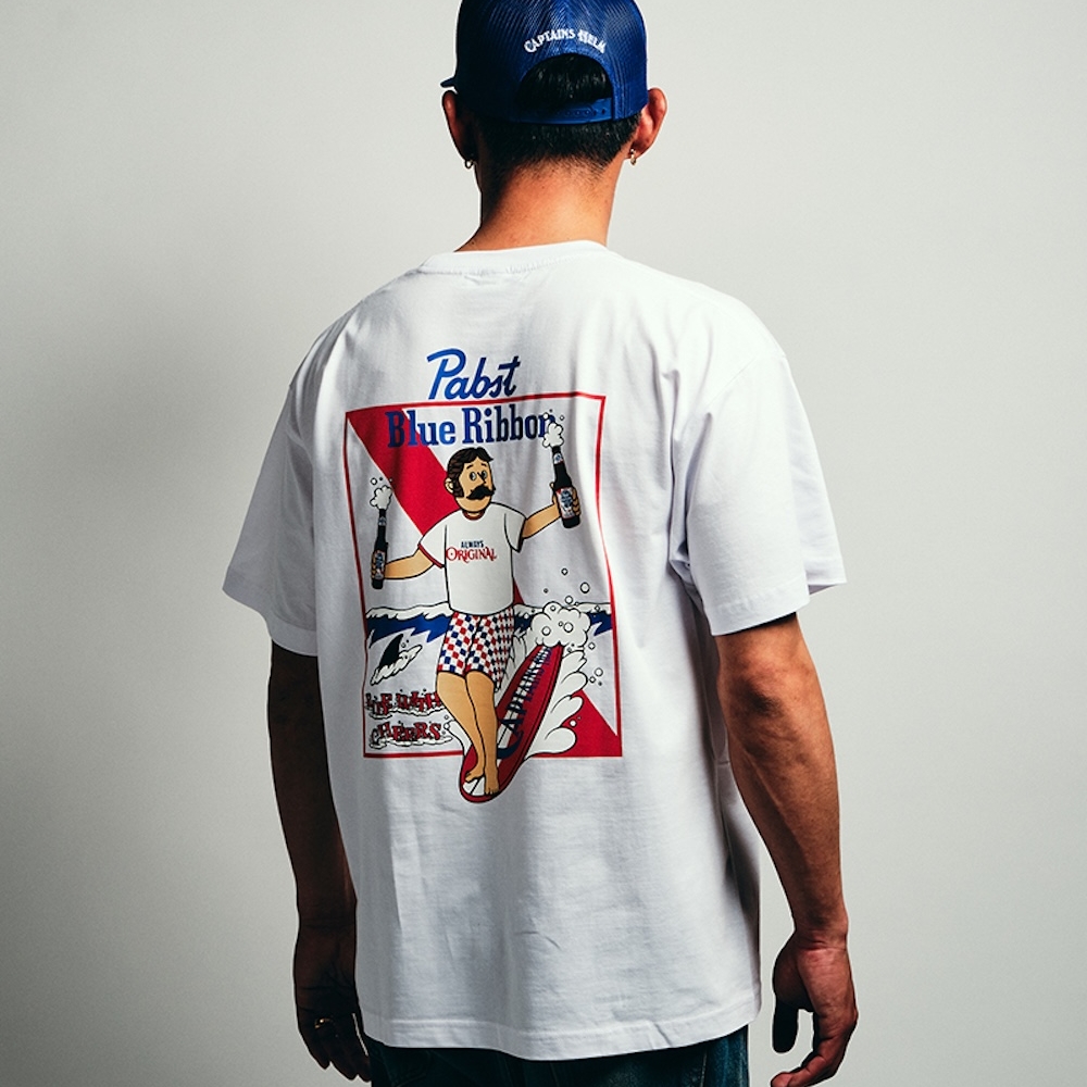 【Order Item】パブストブルーリボン × キャプテンズヘルム ブランドカラー メッシュ キャップ