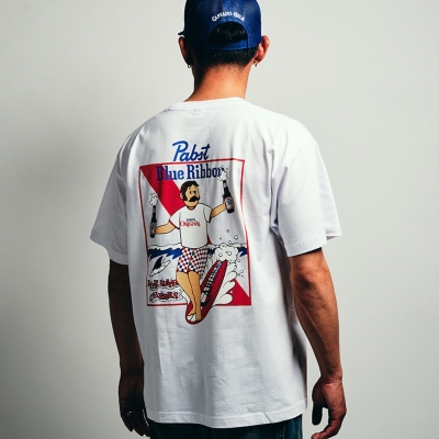 パブストブルーリボン × キャプテンズヘルム ライド　ブルー ショートスリーブ