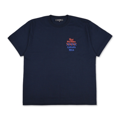 パブストブルーリボン × キャプテンズヘルム ライド　ブルー ショートスリーブ
