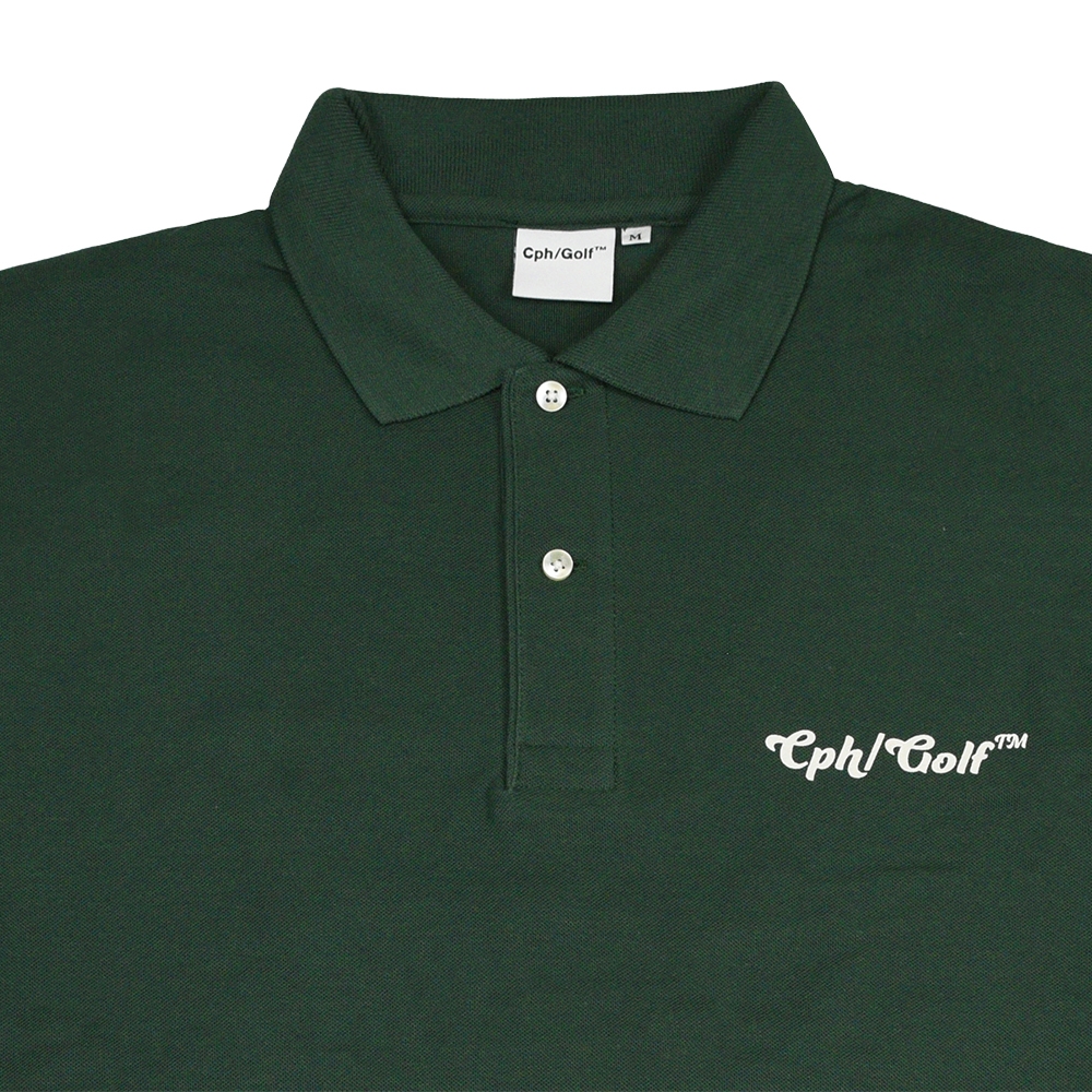 Cph/Golf ポロシャツ グリーン キャプテンズヘルム ゴルフ [ウーマン] フライミートゥー ザ グリーン