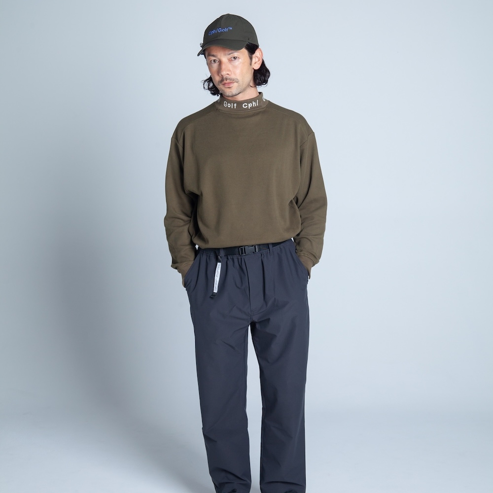 キャプテンズヘルム ゴルフ ジャガード モック ネック ロングスリーブ
