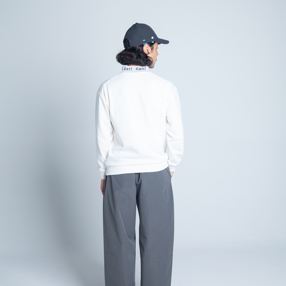 キャプテンズヘルム ゴルフ ジャガード モック ネック ロングスリーブ