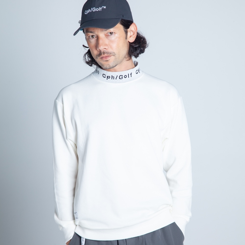 キャプテンズヘルム ゴルフ ジャガード モック ネック ロングスリーブ